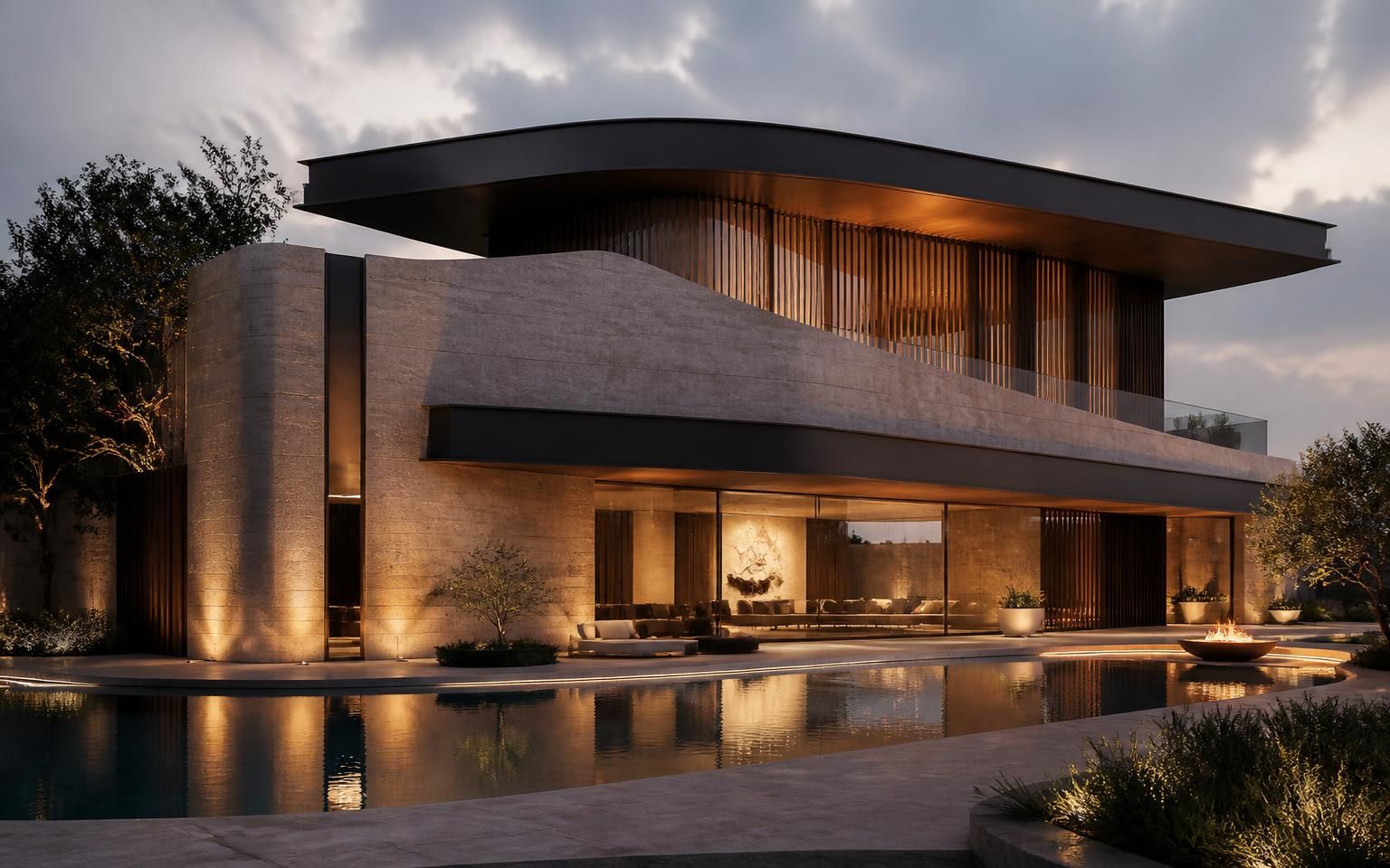 Yapay Zeka Destekli Villa Konsepti — konsept görsel