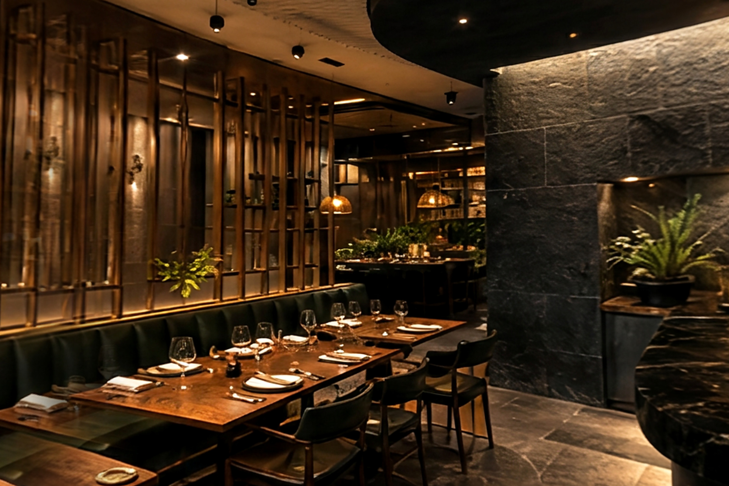 Meşe Restoran — Sunum renderı · detay · Konsept Görsel
